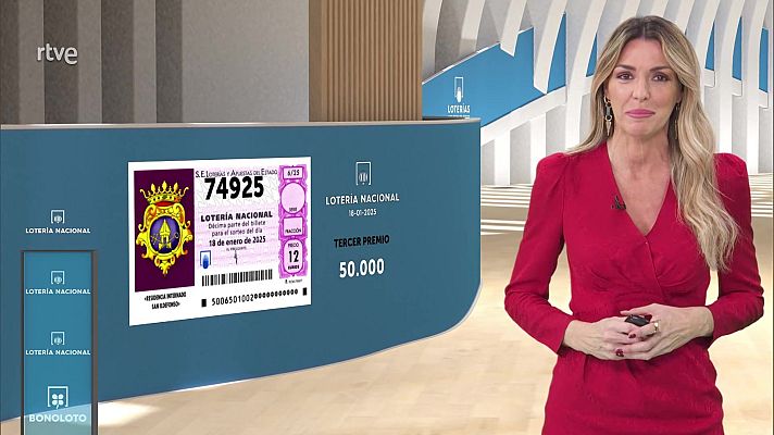 Loterías - Sorteo de la Lotería Nacional del 18/01/2025