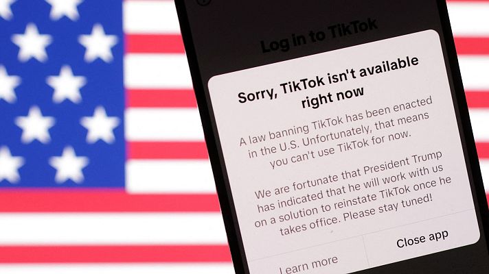 Telediario Fin de Semana - TikTok deja de funcionar en Estados Unidos por el veto legal