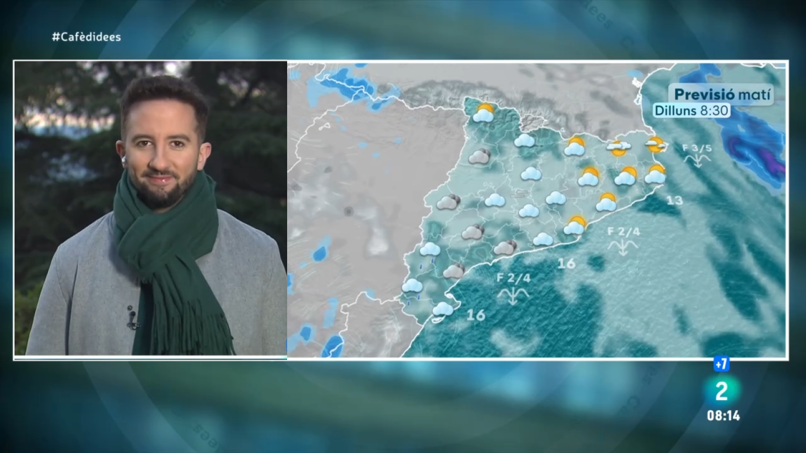 El Temps - Dilluns amb núvols al mati, algun ruixat i obertura de clarianes a la tarda | Veure