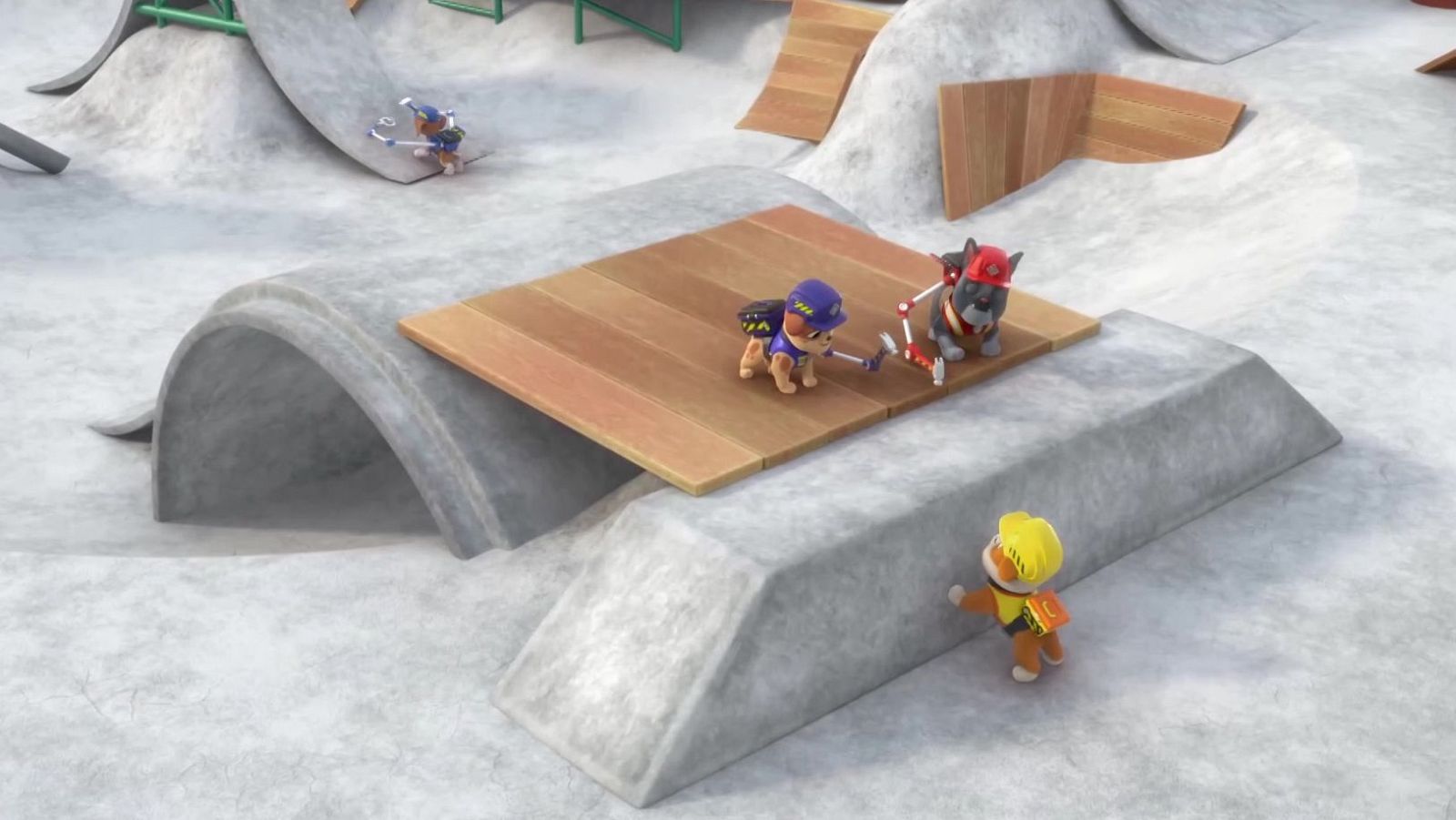 El equipo construye un parque de skate - Equipo Rubble | Ver