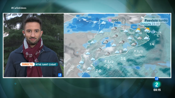 El temps - Dimarts rúfol, amb molts núvols i poca pluja