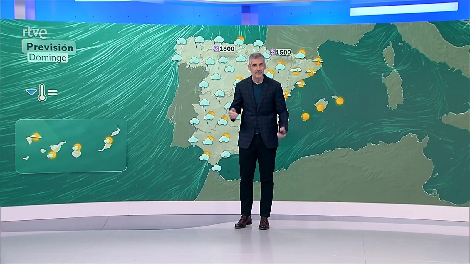 Intervalos de viento fuerte y/o rachas muy fuertes en Galicia, entorno cantábrico y Ampurdán - ver ahora