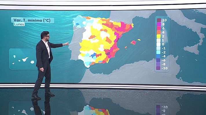 El tiempo - Precipitaciones persistentes en el oeste de Galicia y del sistema Central, así como en el Pirineo y Cantábrica occidental