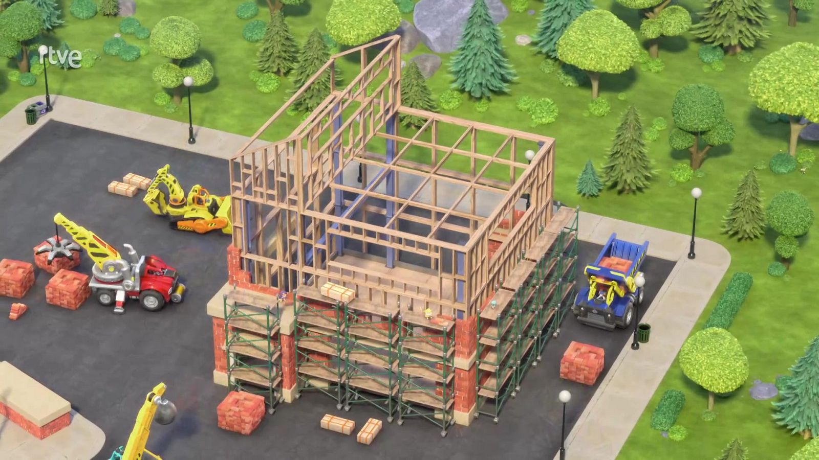 El equipo y Marshall construyen una estación de bomberos - Equipo Rubble | Ver