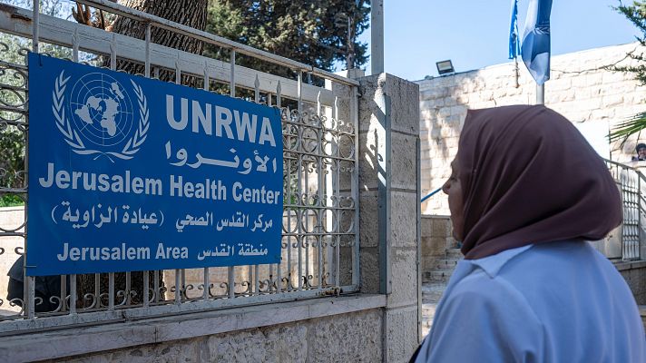 Telediario 1 - Veto de Israel a la UNRWA: expulsa a la agencia de la ONU de los territorios palestinos
