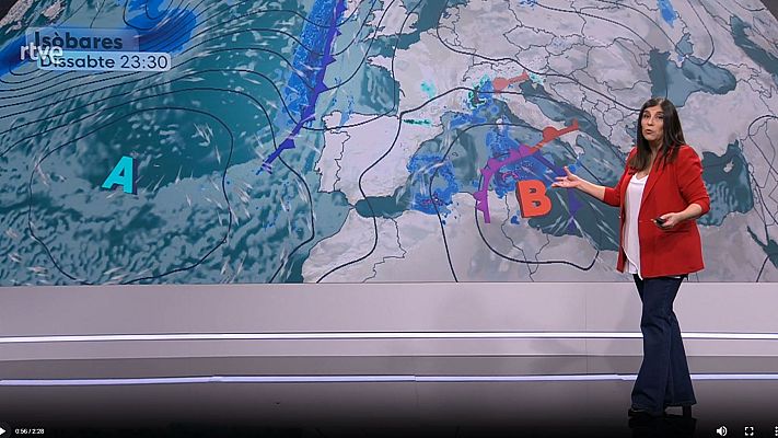 El temps - Dissabte: núvols, pluja i neu. Per La Candelera: sol i fred