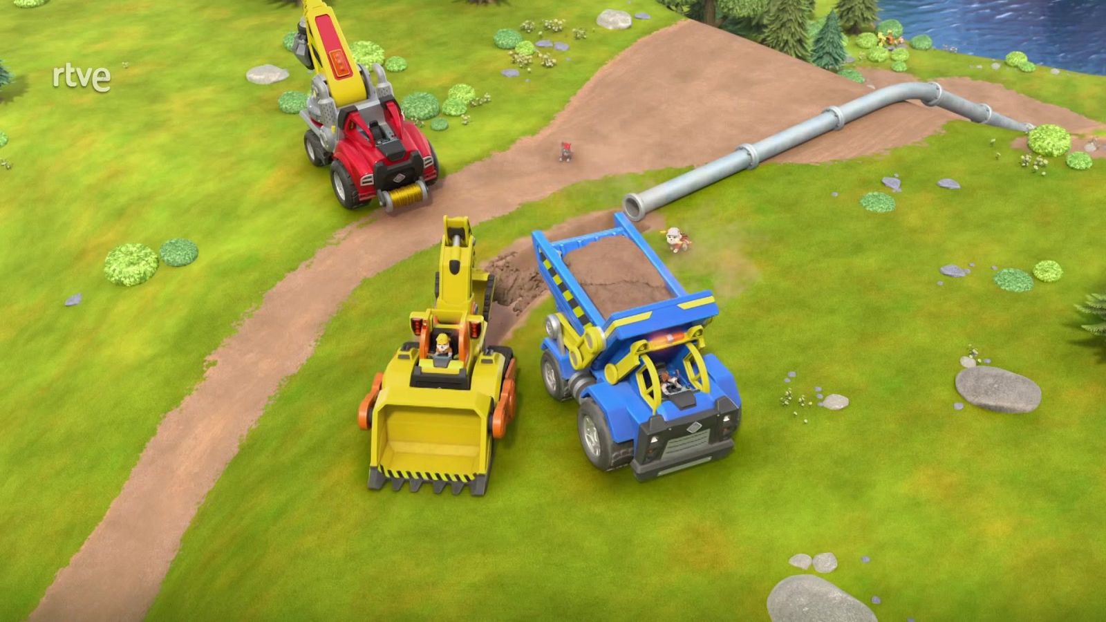 El equipo construye un canal - Equipo Rubble | Ver