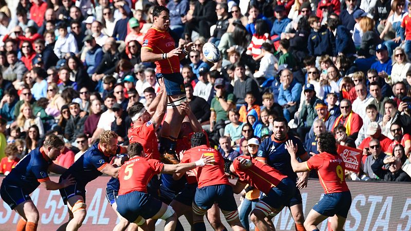 España pone pie y medio en el Mundial tras ganar a Países Bajos - Rugby | Ver