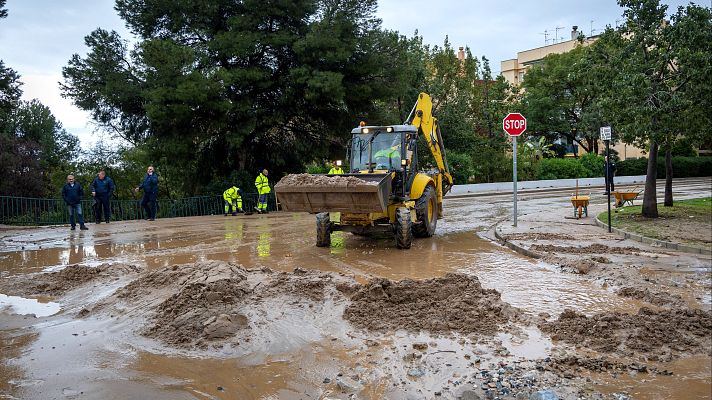 Telediario 1 - Lluvias torrenciales en Torremolinos, Málaga