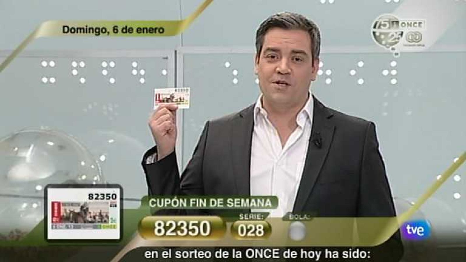 Sorteo ONCE - 06/01/13  - Ver ahora