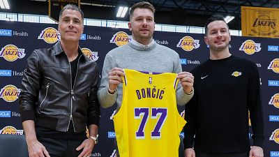 Luka Doncic, en su presentacin con los Lakers: "Las primeras horas fueron complicadas"