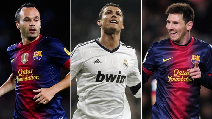Telediario 1 - El Balón de Oro será este lunes para Messi, Cristiano o Iniesta
