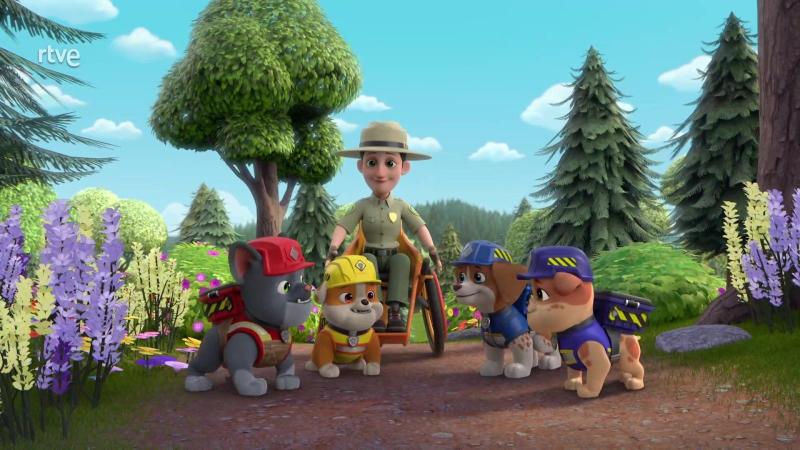 El equipo construye un puente en el bosque - Equipo Rubble | Ver