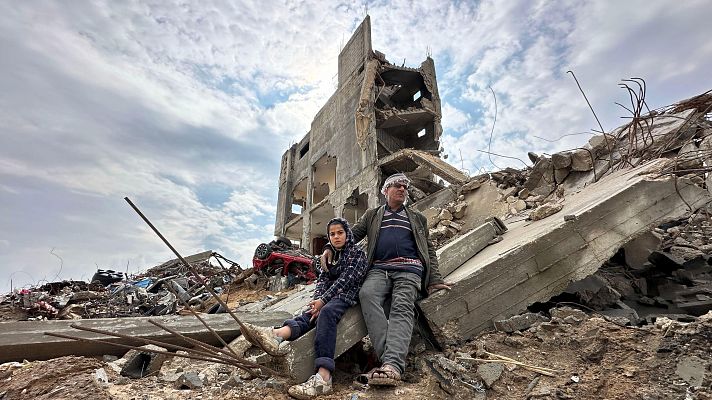 Telediario 1 - Trump amenaza con congelar las ayudas a Jordania y Egipto si no aceptan a los refugiados palestinos de Gaza