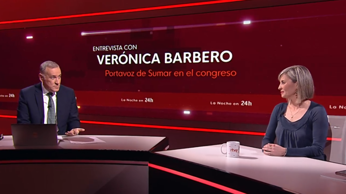 La noche en 24h - Verónica Barbero, portavoz de Sumar en el Congreso: "Yolanda Díaz no sostiene que el SMI tribute al IRPF"