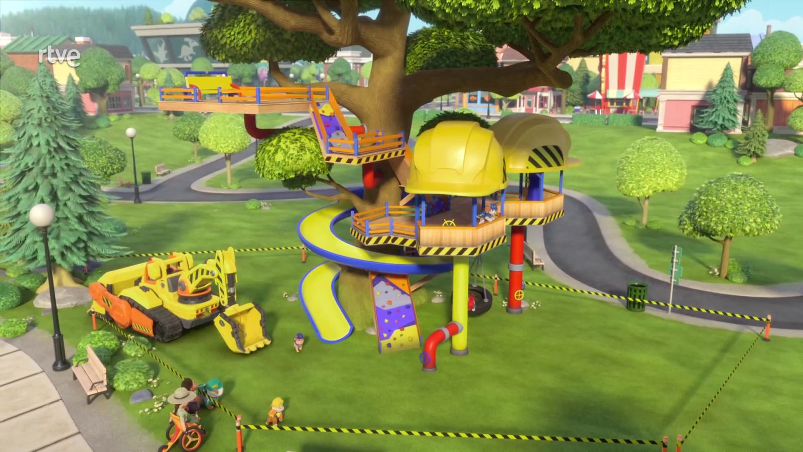 El equipo construye una casita del árbol - Equipo Rubble | Ver