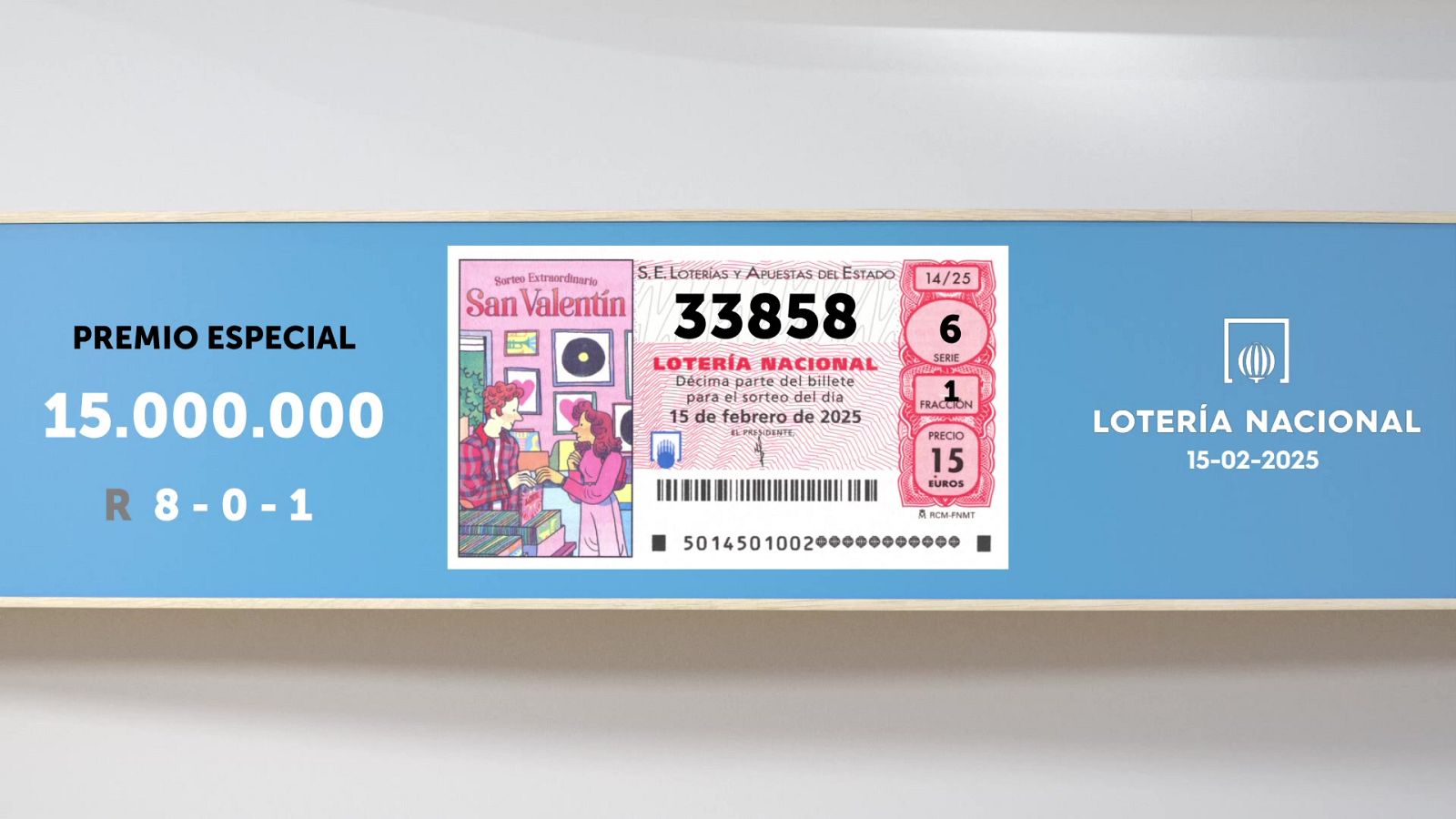 Sorteo de la Lotería Nacional del 15/02/2025 - Ver ahora