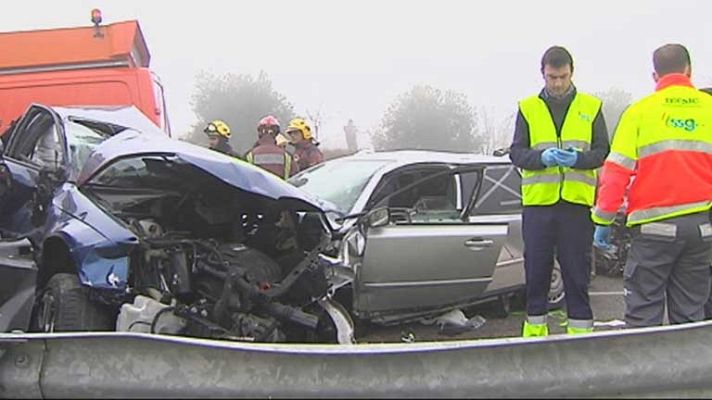 Telediario 1 - Accidente de tráfico en Lleida