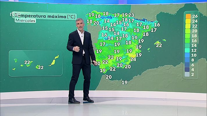 El tiempo - Nieblas matinales en La Mancha. Rachas ocasionales muy fuertes en cumbres centrales de Tenerife