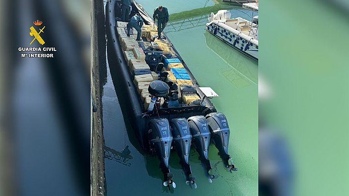  - Seis detenidos y 5.700 kilos de hachís intervenidos en tres operativos en Huelva