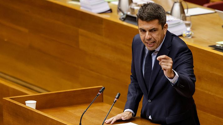 Telediario 1 - Les Corts Valencianes tumban la moción que pedía la dimisión de Mazón