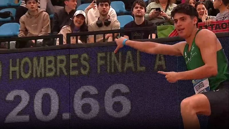 Alfonso Medereo logra la victoria y el récord de España de los 200 metros | Ver