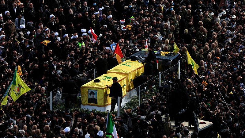 Líbano despide en un funeral masivo a Hasán Nasrala