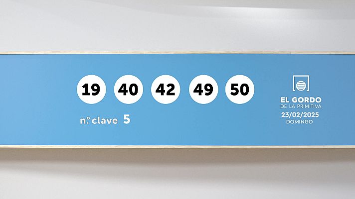 SELAE - Sorteo de la Lotería Gordo de la Primitiva del 23/02/2025