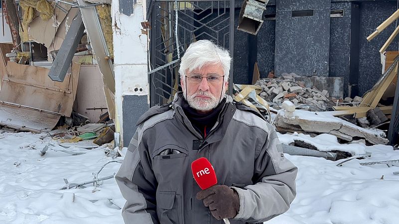 RNE en el Donbás en el tercer aniversario de la guerra en Ucrania: enorme destrucción con aldeas y ciudades completamente arrasadas