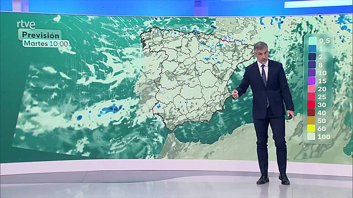El tiempo - Precipitaciones localmente fuertes y/o persistentes en el oeste de Galicia
