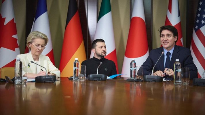 Telediario 2 - Europa mantiene su apoyo a Ucrania pese al giro diplomático de EE.UU.