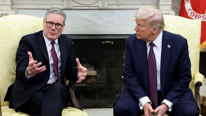 Telediario 2 - Keir Starmer pide en su reunión con Donald Trump que tenga en cuenta a Ucrania de cara a las negociaciones de paz