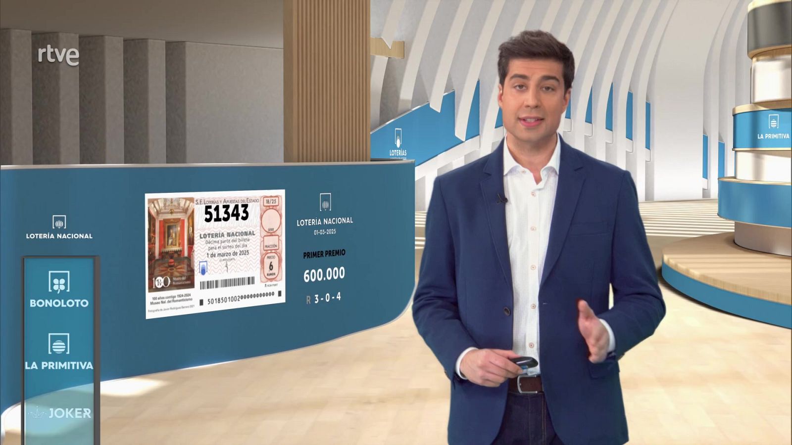 Sorteo de la Lotería Nacional del 01/03/2025 - ver ahora