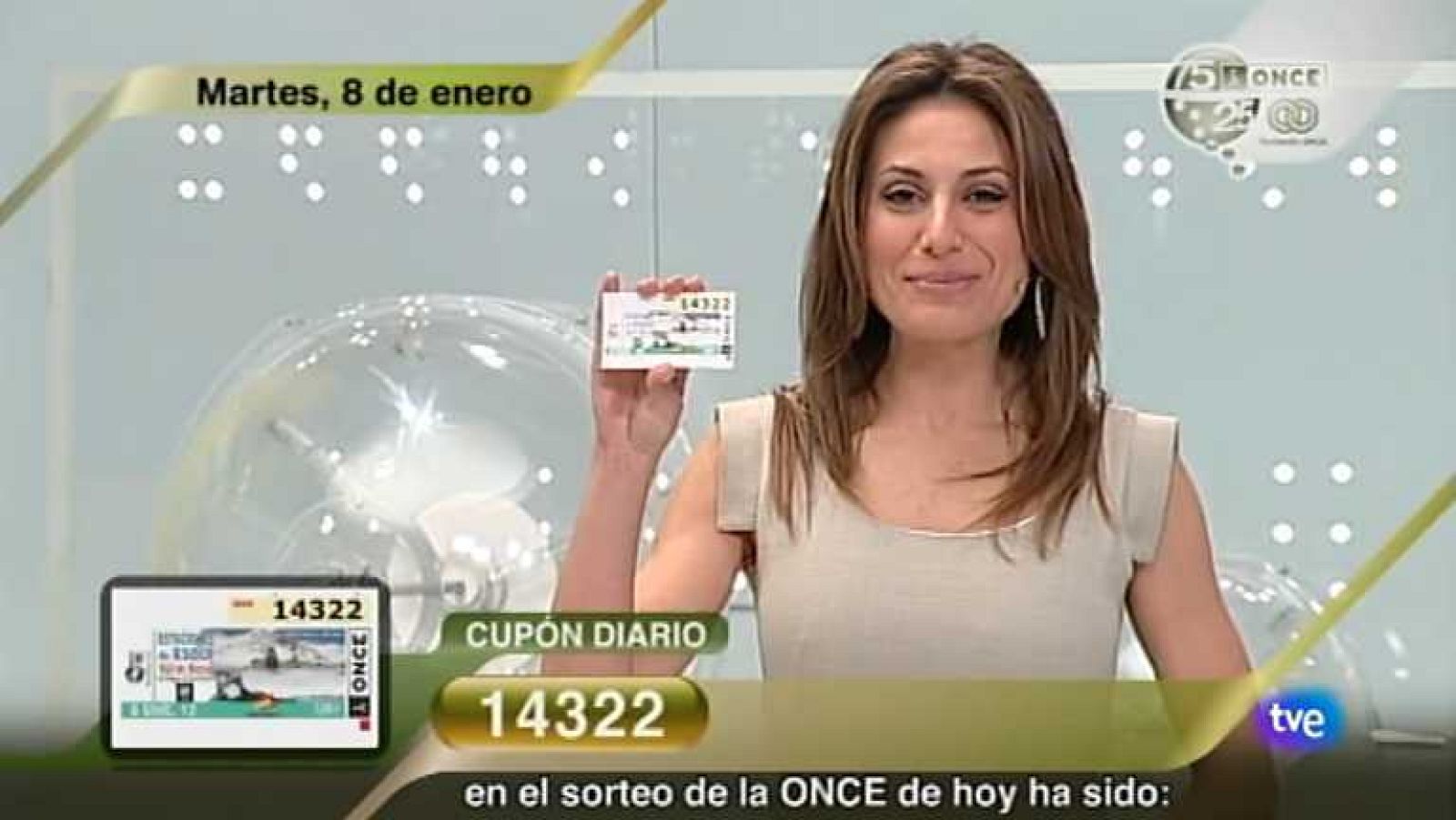 Sorteo ONCE - 08/01/13 - Ver ahora
