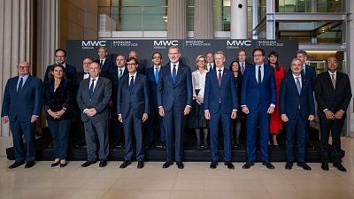 El rey apoya a Ucrania en la cena de bienvenida del MWC 2025