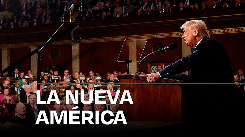 Trump presume ante el Congreso de sus decisiones como presidente