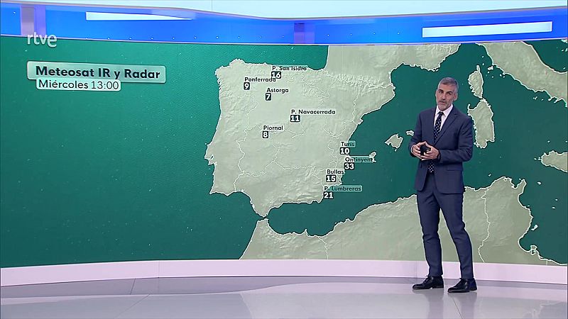 Precipitaciones fuertes y persistentes en el este y sureste peninsular, entorno del Sistema Central, Estrecho y zonas de Málaga - ver ahora