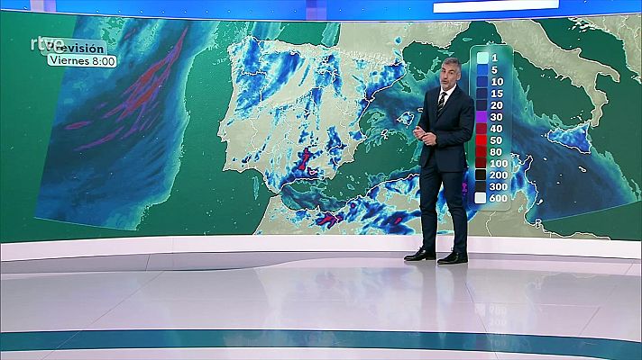 El tiempo - Precipitaciones fuertes y persistentes en el entorno del Sistema Central y especialmente en Valencia, Castellón, Tarragona