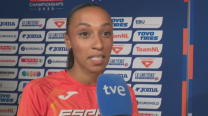 Atletismo - Ana Peleteiro, a RTVE tras proclamarse campeona de Europa en Apeldoorn: "Este oro sabe a amor y sacrificio"