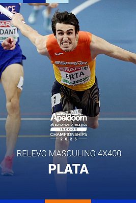 Atletismo - España, plata en el relevo 4x400 masculino del Europeo en pista cubierta de Apeldoorn 2025