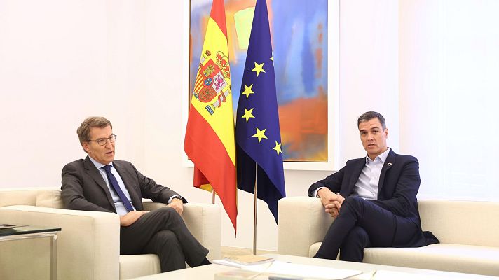 Telediario Fin de Semana - Sánchez y Feijóo intensifican sus reproches pocos días antes de su encuentro en Moncloa