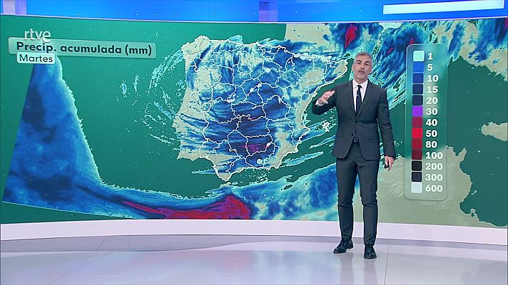 El tiempo - Probables precipitaciones fuertes y persistentes en entorno de Cádiz, Alborán y en Baleares