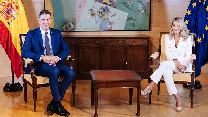 Sánchez y Díaz buscarán una posición común sobre el gasto en defensa | Ver