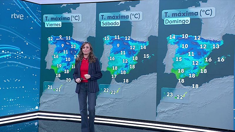 Las máximas aumentan en el interior norte peninsular y en Canarias, en descenso en el suroeste peninsular - ver ahora