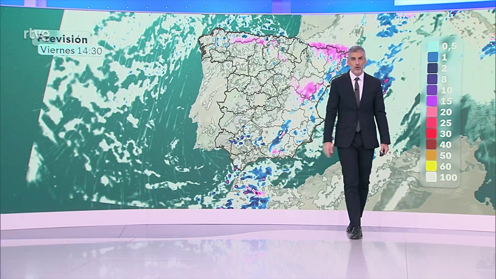 Precipitaciones fuertes y/o persistentes en el tercio sur peninsular con acumulaciones abundantes - ver ahora