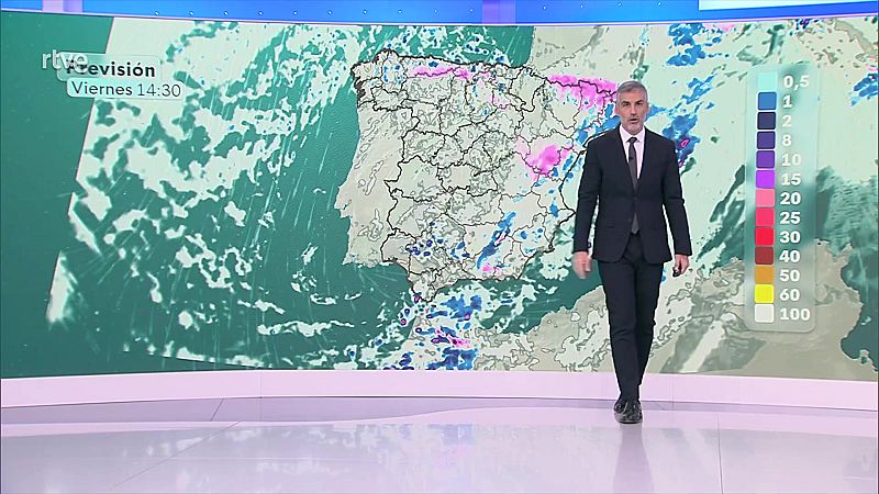 Precipitaciones fuertes y/o persistentes en el tercio sur peninsular con acumulaciones abundantes - ver ahora