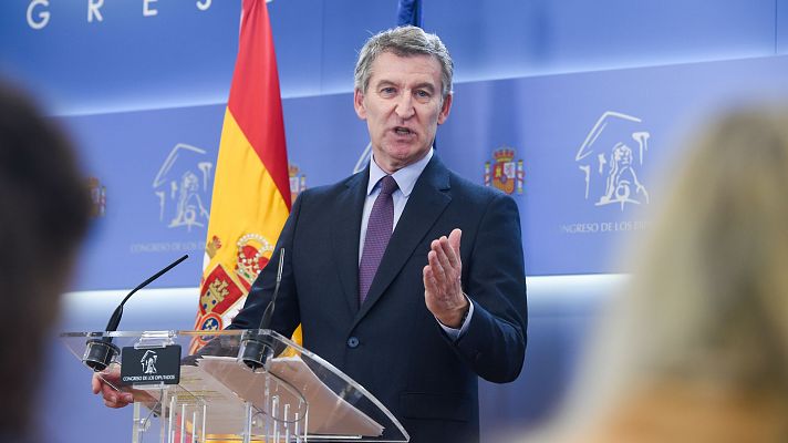 Telediario 1 - Feijóo cree que Sánchez "no tiene plan" sobre cómo aumentar el gasto en defensa