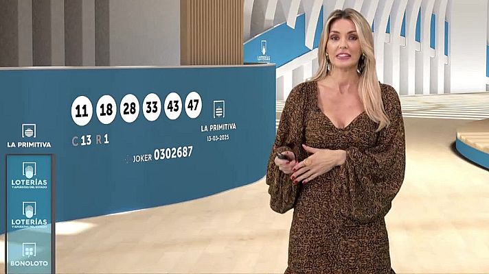 Loterías - Sorteo de la Lotería Nacional, Bonoloto, Primitiva y Jóker del 13/03/2025