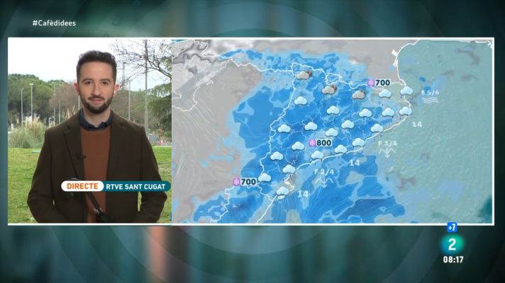 El temps - Divendres hivernal, amb pluja, neu i fred. I el cap de setmana?