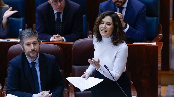 Telediario 2 - Ayuso censura la "obsesión sin cuartel" de Sánchez contra Madrid por los fallecidos en las residencias